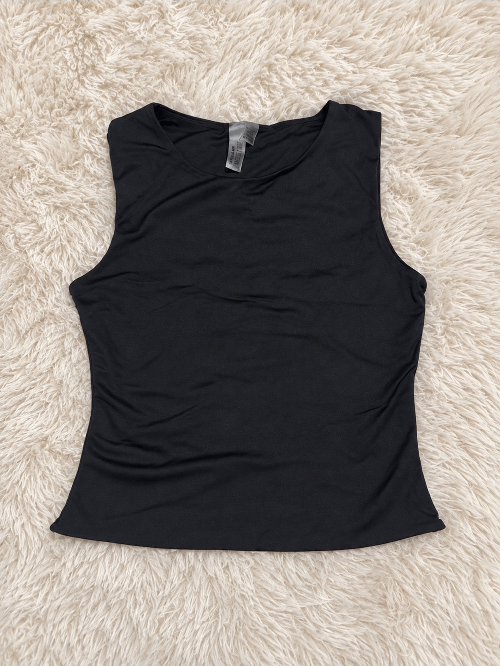 SECOND SKIN BY RD Style Black Sleeveless Tank Top